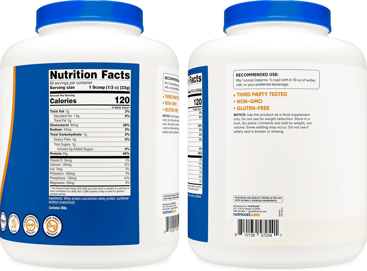 Whey Protein Powder, Unflavored, 5 Pounds - from Whey Protein Concentrate