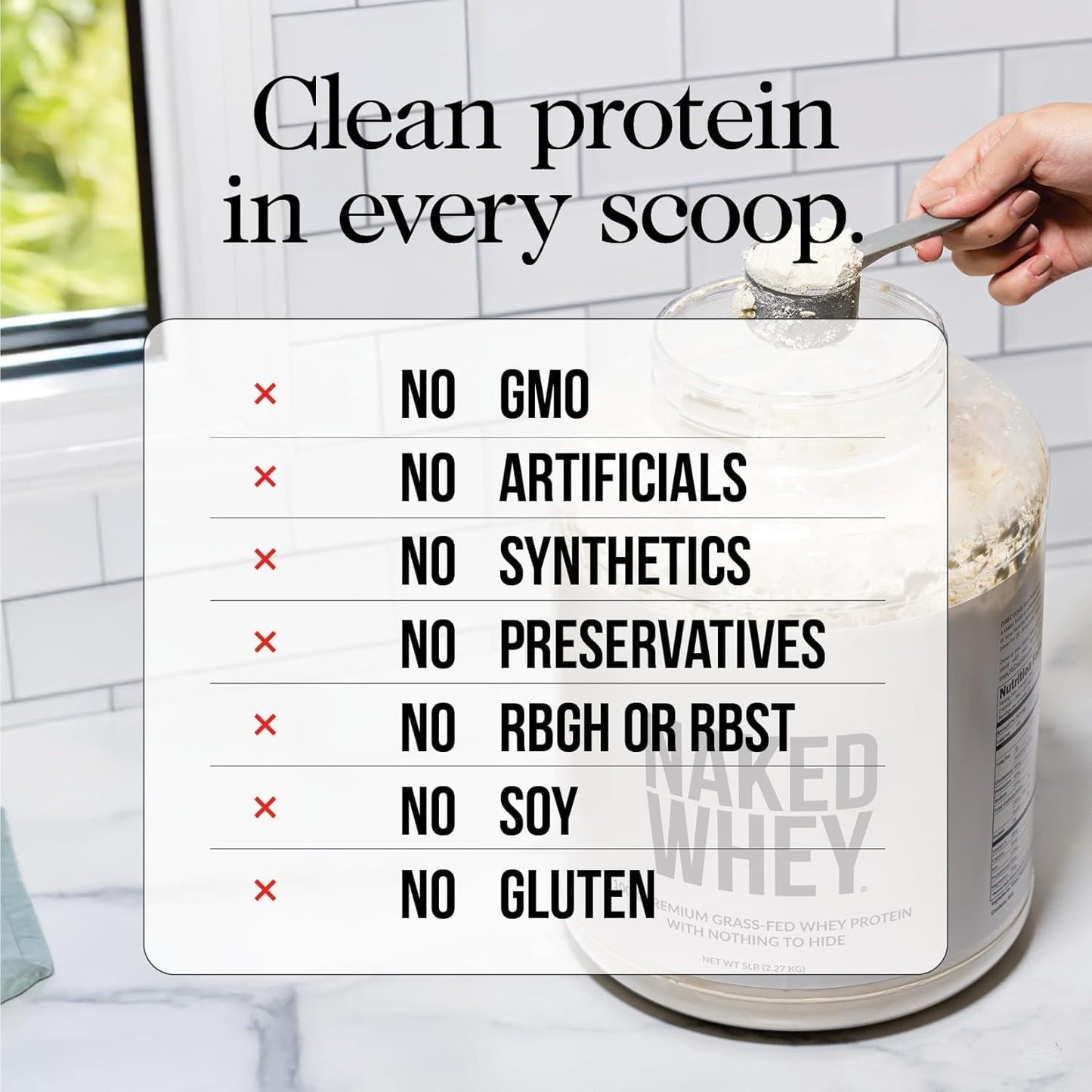 Whey 1Lb - Only 1 Ingredient, Grass Fed Whey Protein Powder, Undenatured, No Gmos, No Soy, Gluten Free, Stimulate Growth, Enhance Recovery - 15 Servings