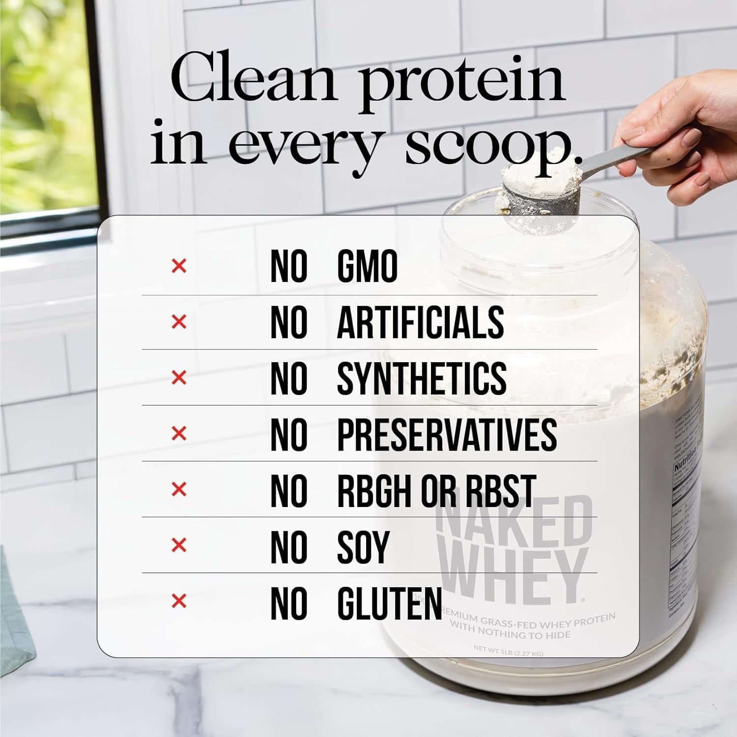 Whey 1Lb - Only 1 Ingredient, Grass Fed Whey Protein Powder, Undenatured, No Gmos, No Soy, Gluten Free, Stimulate Growth, Enhance Recovery - 15 Servings