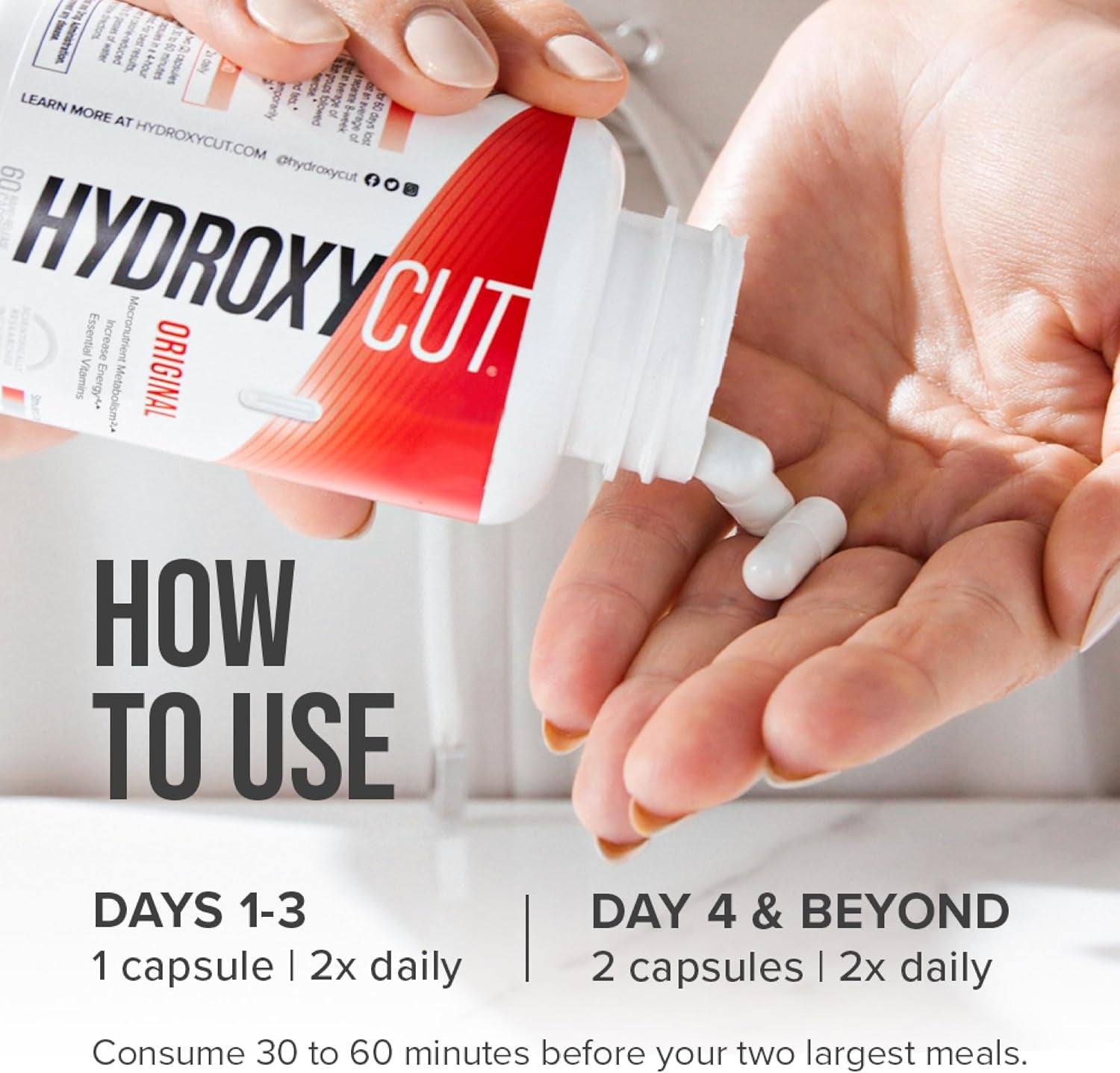 Original - 72 Rapid-Release Capsules - 200 Mg Caffeine - Boost Metabolism, Burn Calories, Increase Energy - for Women & Men