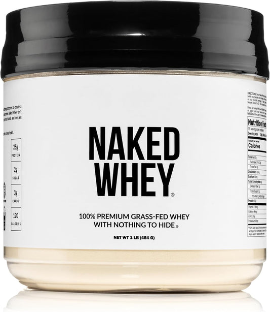Whey 1Lb - Only 1 Ingredient, Grass Fed Whey Protein Powder, Undenatured, No Gmos, No Soy, Gluten Free, Stimulate Growth, Enhance Recovery - 15 Servings