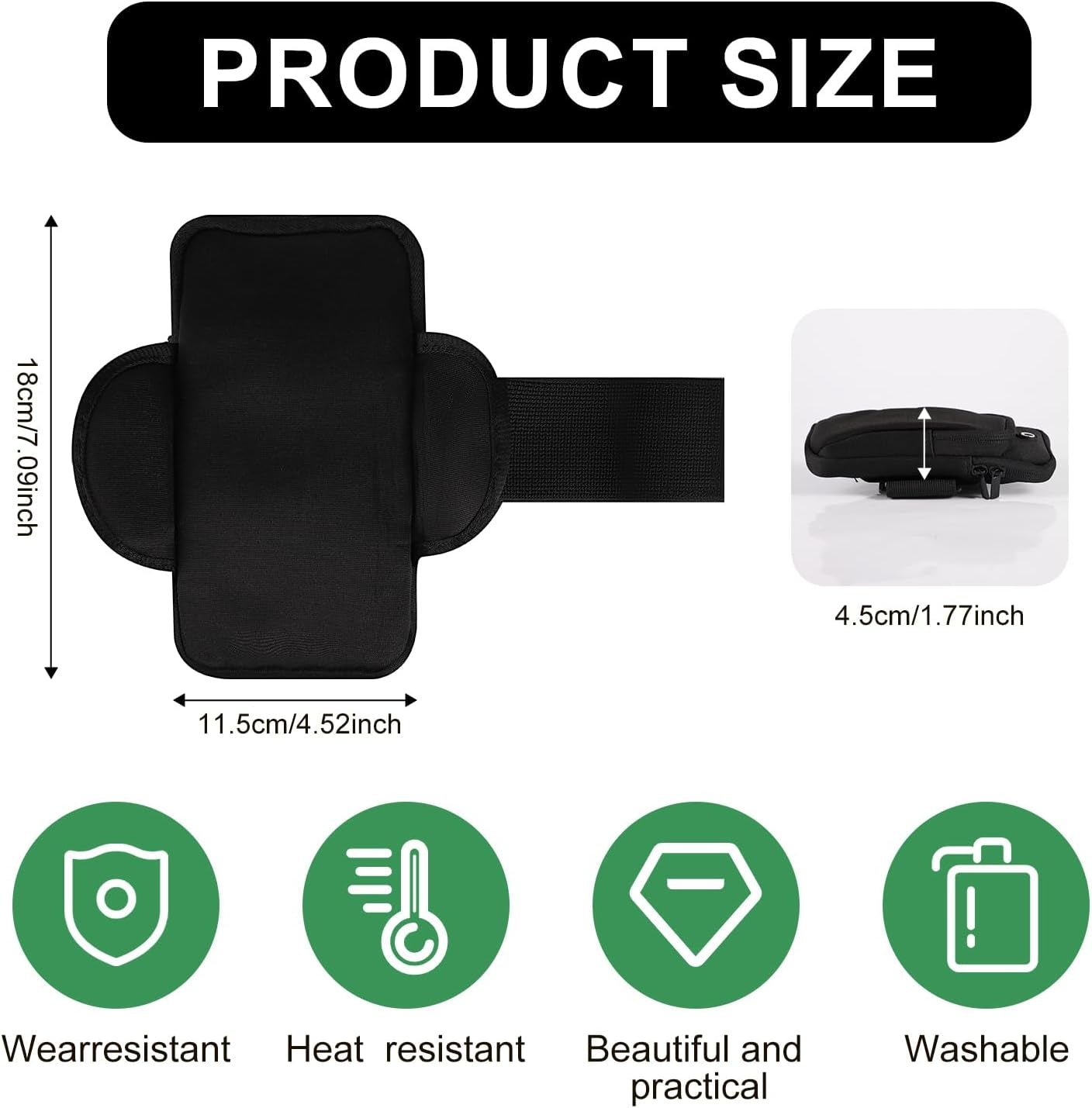 Gym Water Bottle Pouch, Double Layer Water Bottle Holder Water Bottle Sleeve Bag for Cards Keys Wallet Running Phone Holder Gym Phone Bag for Men Women Running Sports Bike