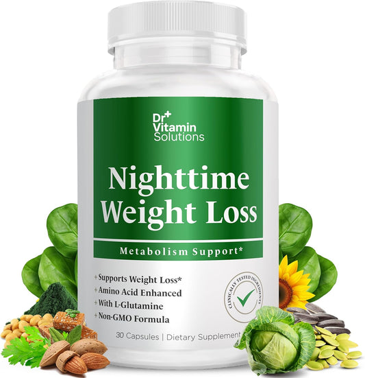 Nighttime Fat Burner Supplements - Appetite Suppressants for Weight Loss - Night-Time Fat Burner for Women and Men Supporting Sleep & Relaxation - Weight Loss Pills - 30
