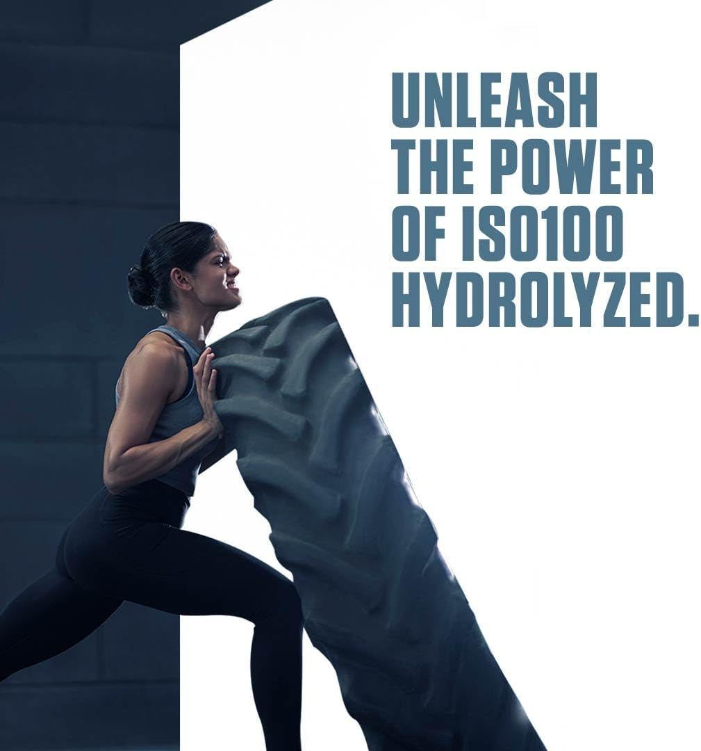 ISO100 Whey Protein Powder Isolate, Gourmet Chocolate, 25G of Protein, 5 Pound, 5.5G Bcaas, Less than 120 Cal., Gluten Free, 1G Fat, 1G Sugar, 2G Carb (71 Servings)