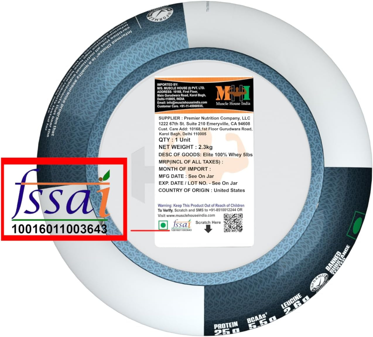 Elite 100% Whey Protein Powder, Cookies & Cream, 25G of Protein, 5.5G Bcaas, Less than 140 Cal., Gluten Free, 2G Carb, 2G Sugar, 3G Fat (63 Servings)