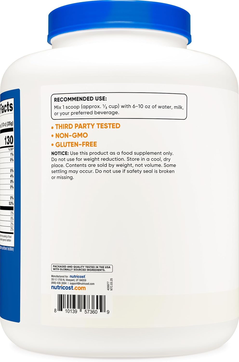 Whey Protein Isolate (Unflavored) 5LBS