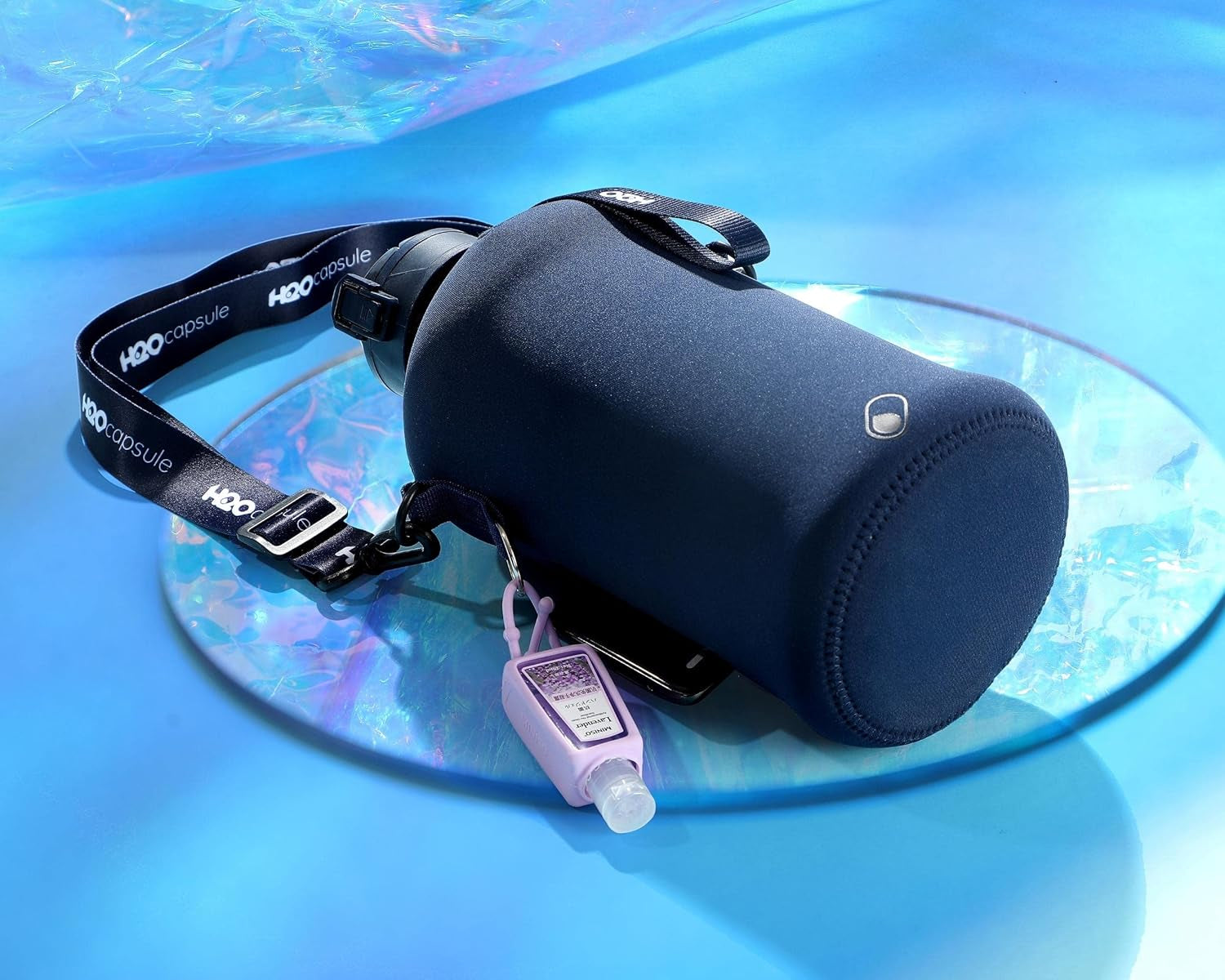 2.2L Half Gallon Water Bottle with Storage Sleeve and Covered Straw Lid – BPA Free Large Reusable Drink Container with Handle - Big Sports Jug, 2.2 Liter (74 Ounce)