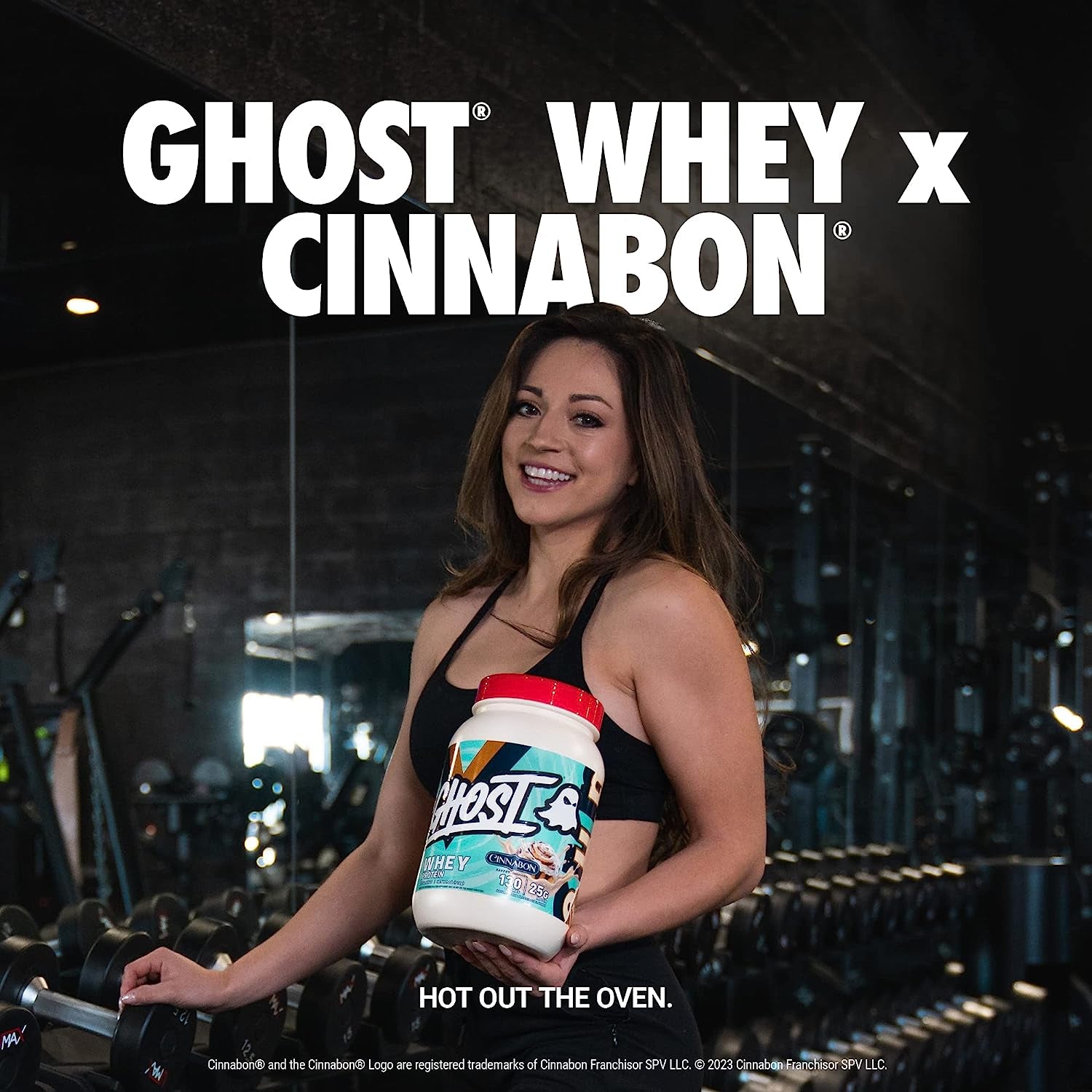 Whey Protein Powder, Cinnabon - 2LB, 25G of Protein - Cinnamon Roll Flavored Isolate, Concentrate & Hydrolyzed Whey Protein Blend - Post Workout Shakes - Soy & Gluten Free