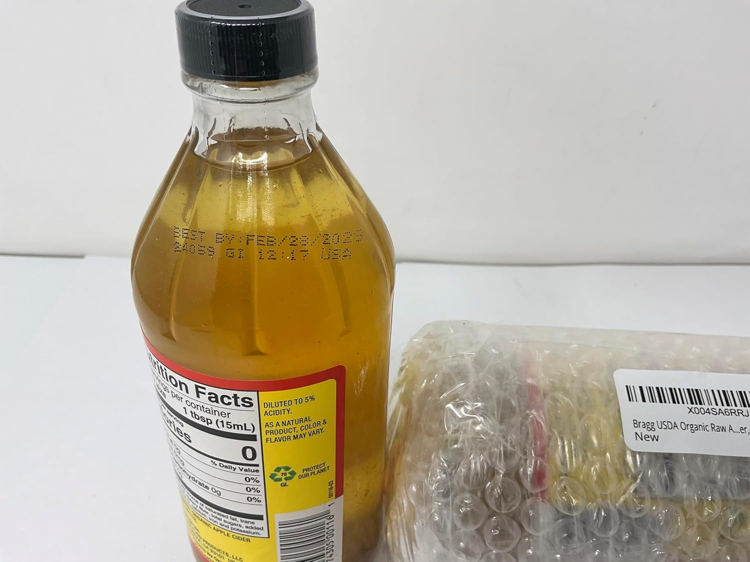 USDA Organic Raw Apple Cider Vinegar, with the Mother 16 Ounces Natural Cleanser, Promotes Weight Loss