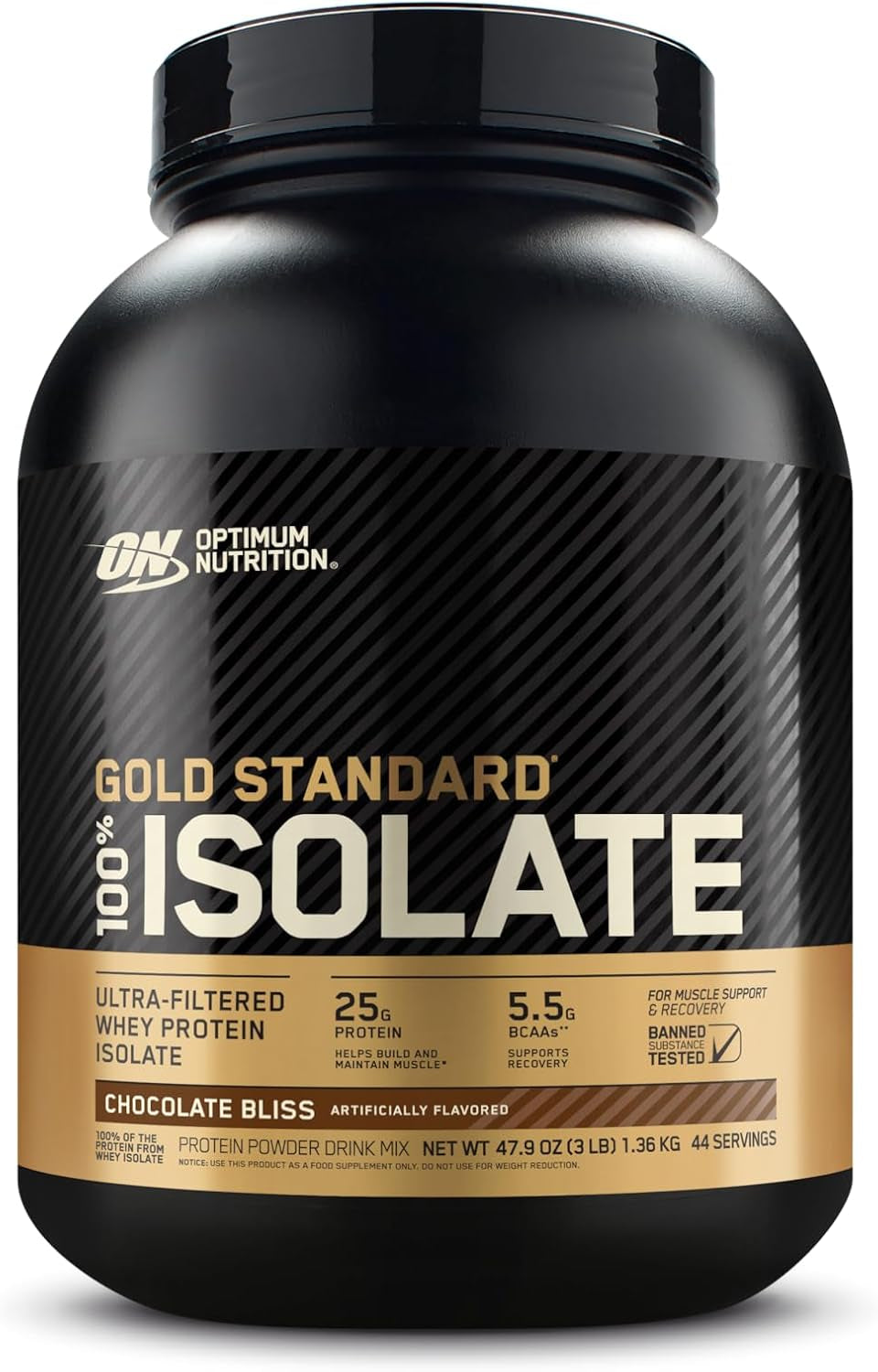 Gold Standard 100% Isolate, Protein Powder, Chocolate Bliss, 3 Pounds, 44 Servings. Whey Protein Isolate (Packaging May Vary)
