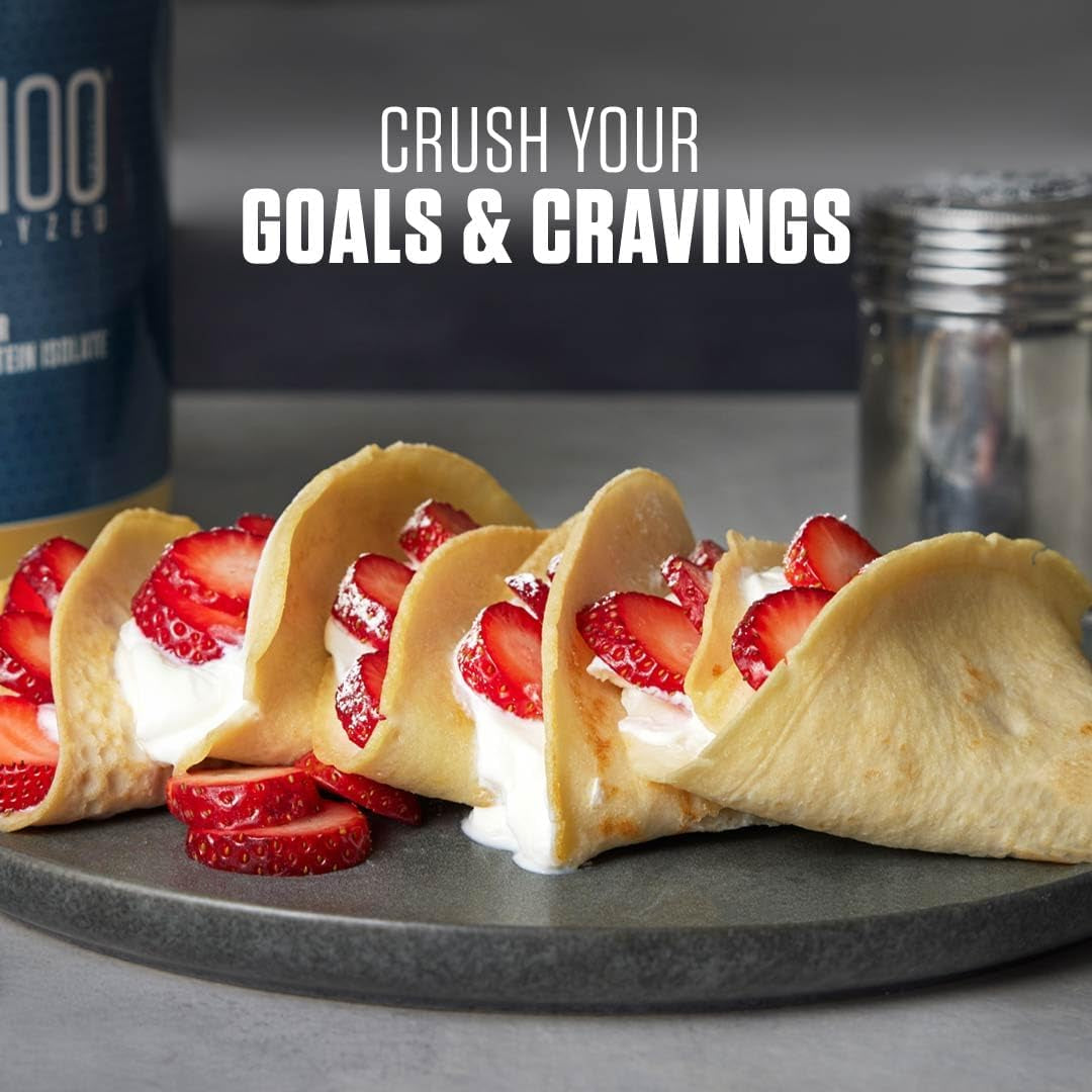 ISO100 Whey Protein Powder Isolate, Gourmet Chocolate, 25G of Protein, 5 Pound, 5.5G Bcaas, Less than 120 Cal., Gluten Free, 1G Fat, 1G Sugar, 2G Carb (71 Servings)