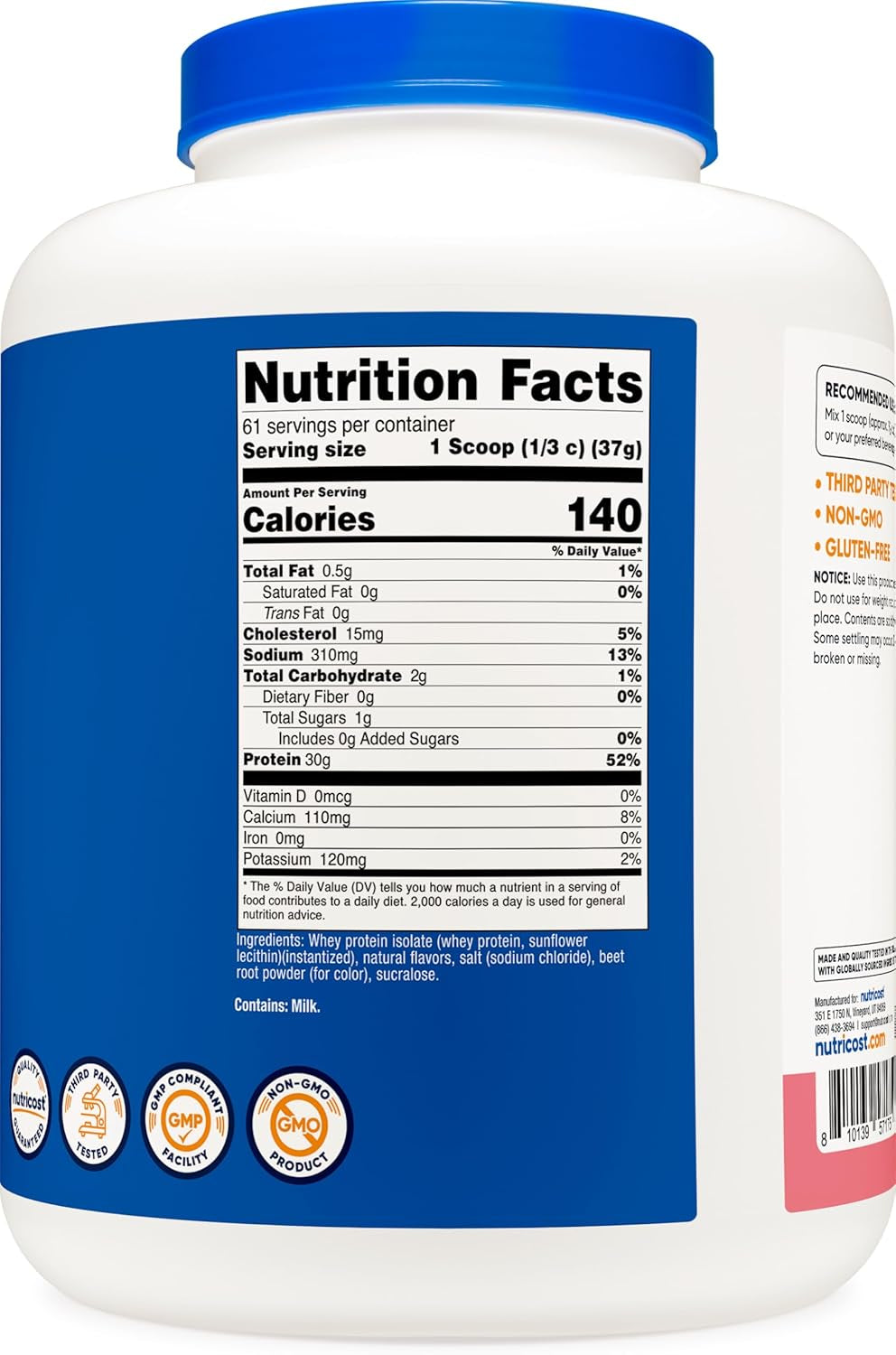 Whey Protein Isolate (Strawberry Milkshake) 5LBS