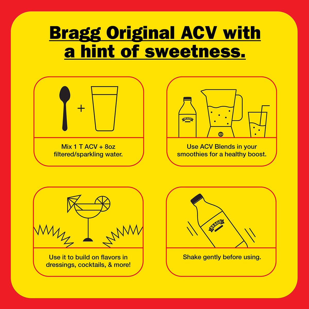 Organic Apple Cider Vinegar Cranberry Apple Blend with the Mother - 16 Fl Oz - Raw and Unfiltered