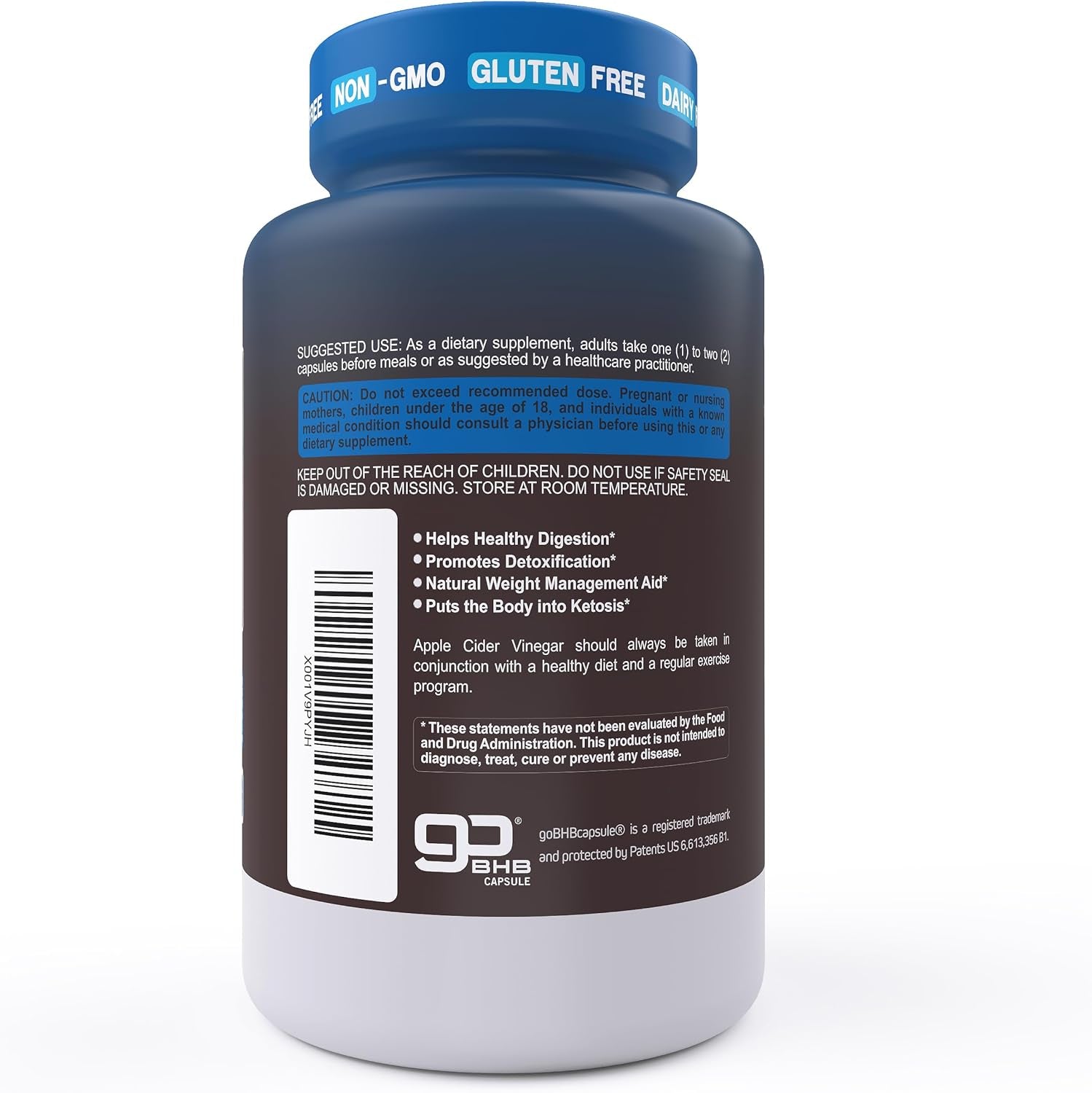 GLP-1 Support Supplement – Apple Cider Vinegar Capsules & Keto BHB | Keto Diet Pills for Women & Men | Supports Appetite & Metabolic Function | 60 Keto ACV Capsules