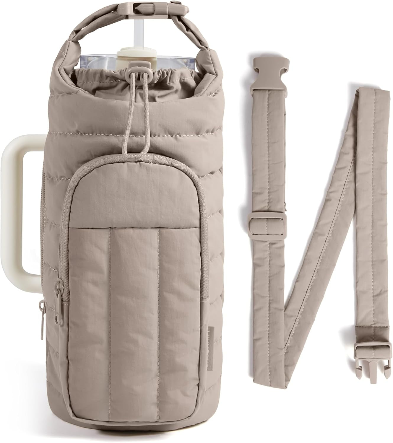 Water Bottle Holder Bag with Strap, 40/32 Oz Crossbody Bag Gym Accessories, Sling Purses for Women