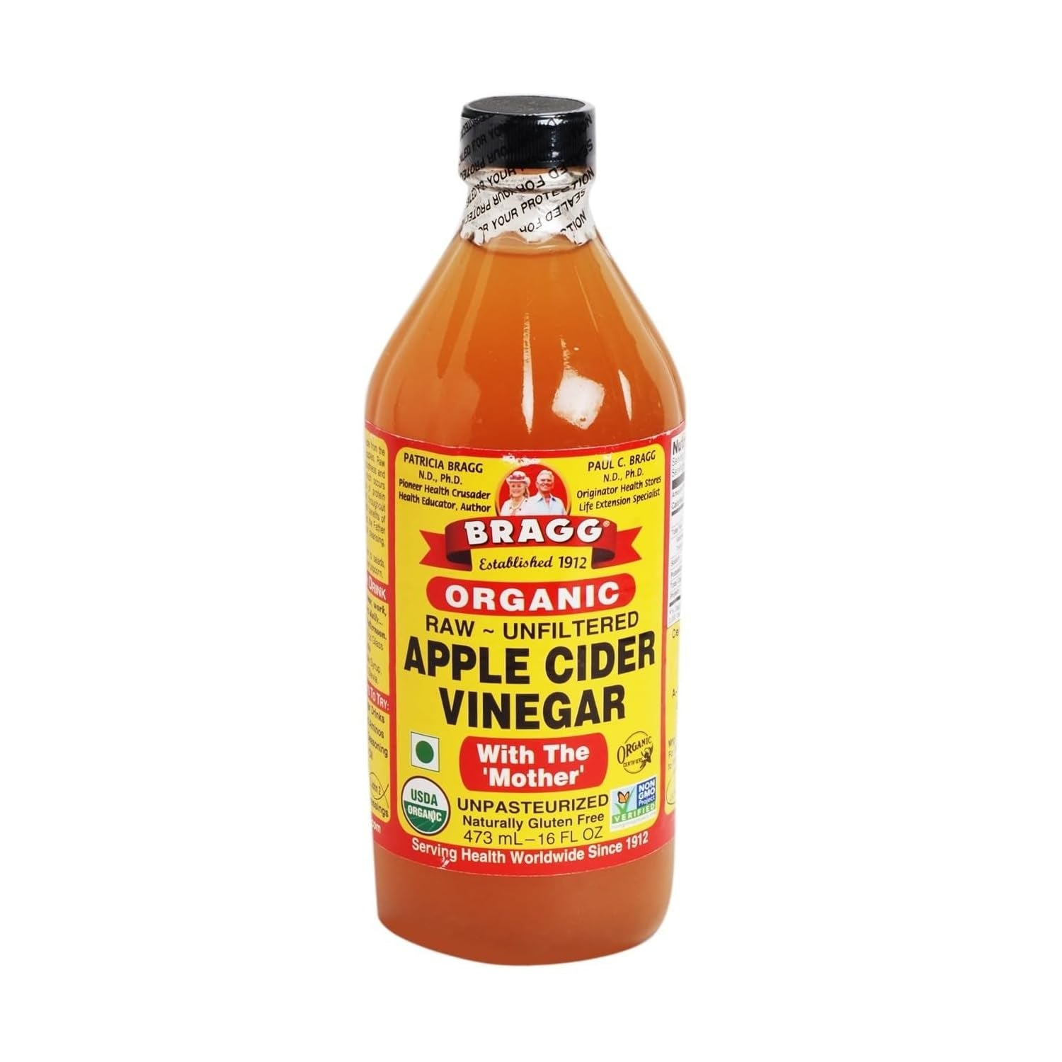 USDA Organic Raw Apple Cider Vinegar, with the Mother 16 Ounces Natural Cleanser, Promotes Weight Loss