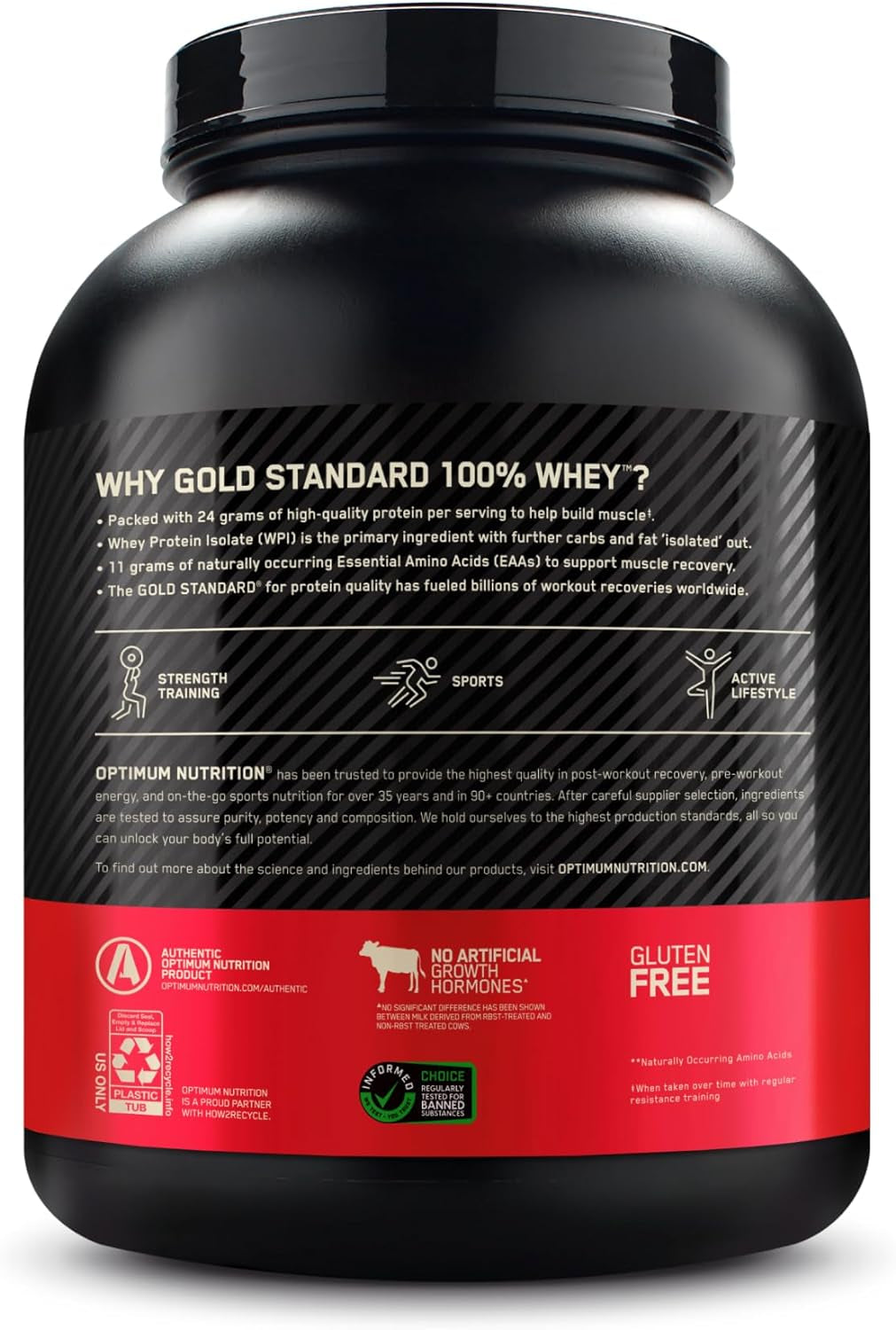 Gold Standard 100% Whey Protein Powder, Vanilla Ice Cream, 5 Pound (Packaging May Vary)