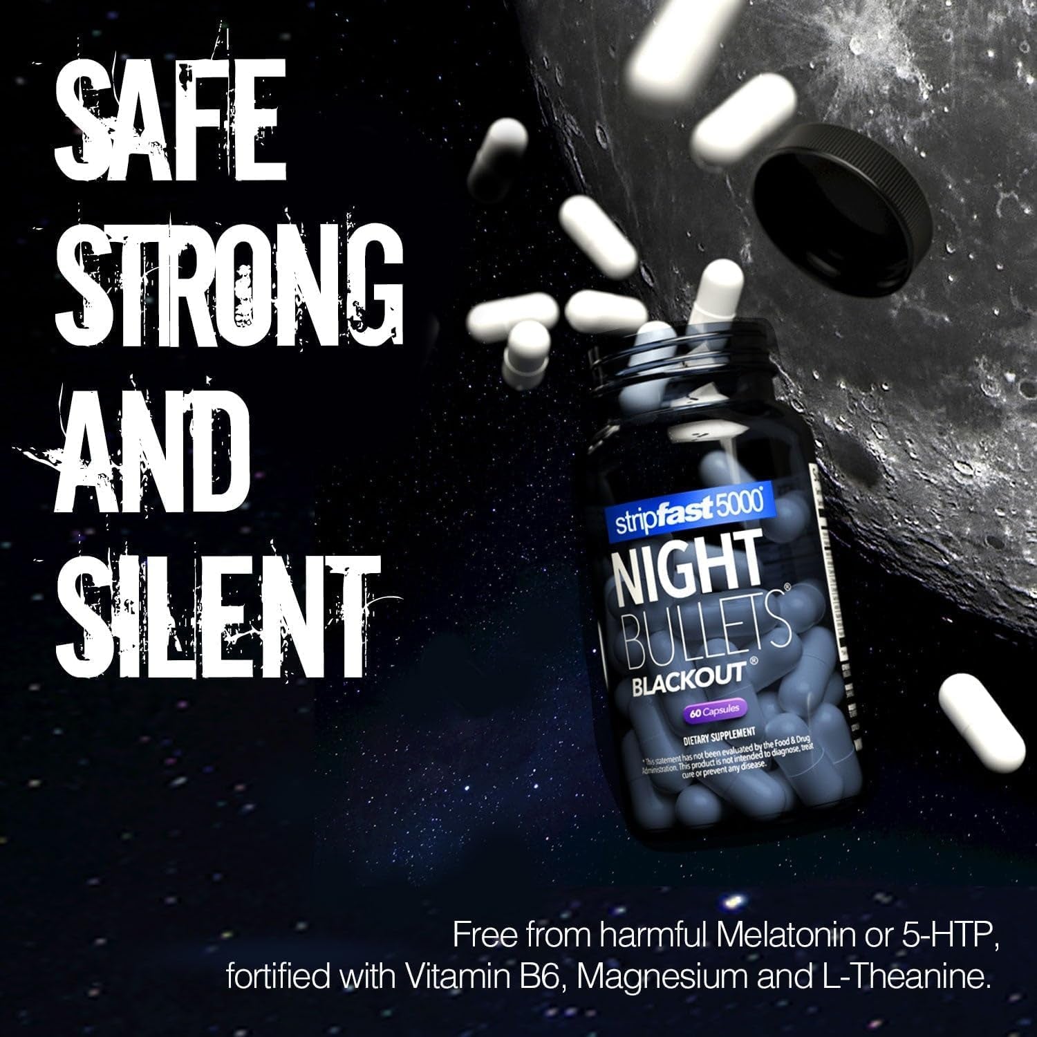 Night Bullet Capsules for Women and Men - 60 Count