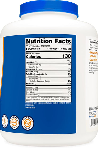 Whey Protein Isolate (Unflavored) 5LBS