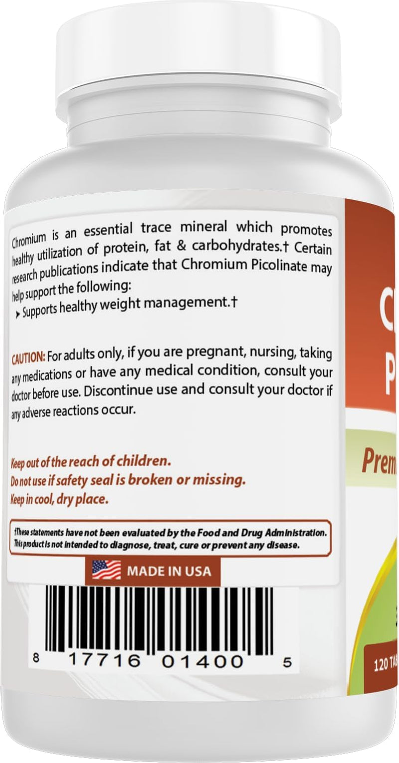 Chromium Picolinate 1000 Mcg 120 Tablets