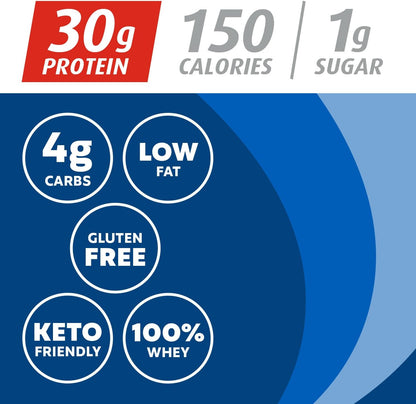 Powder, Vanilla Milkshake, 30G Protein, 1G Sugar, 100% Whey Protein, Keto Friendly, No Soy Ingredients, Gluten Free, 17 Servings, 23.3 Ounces