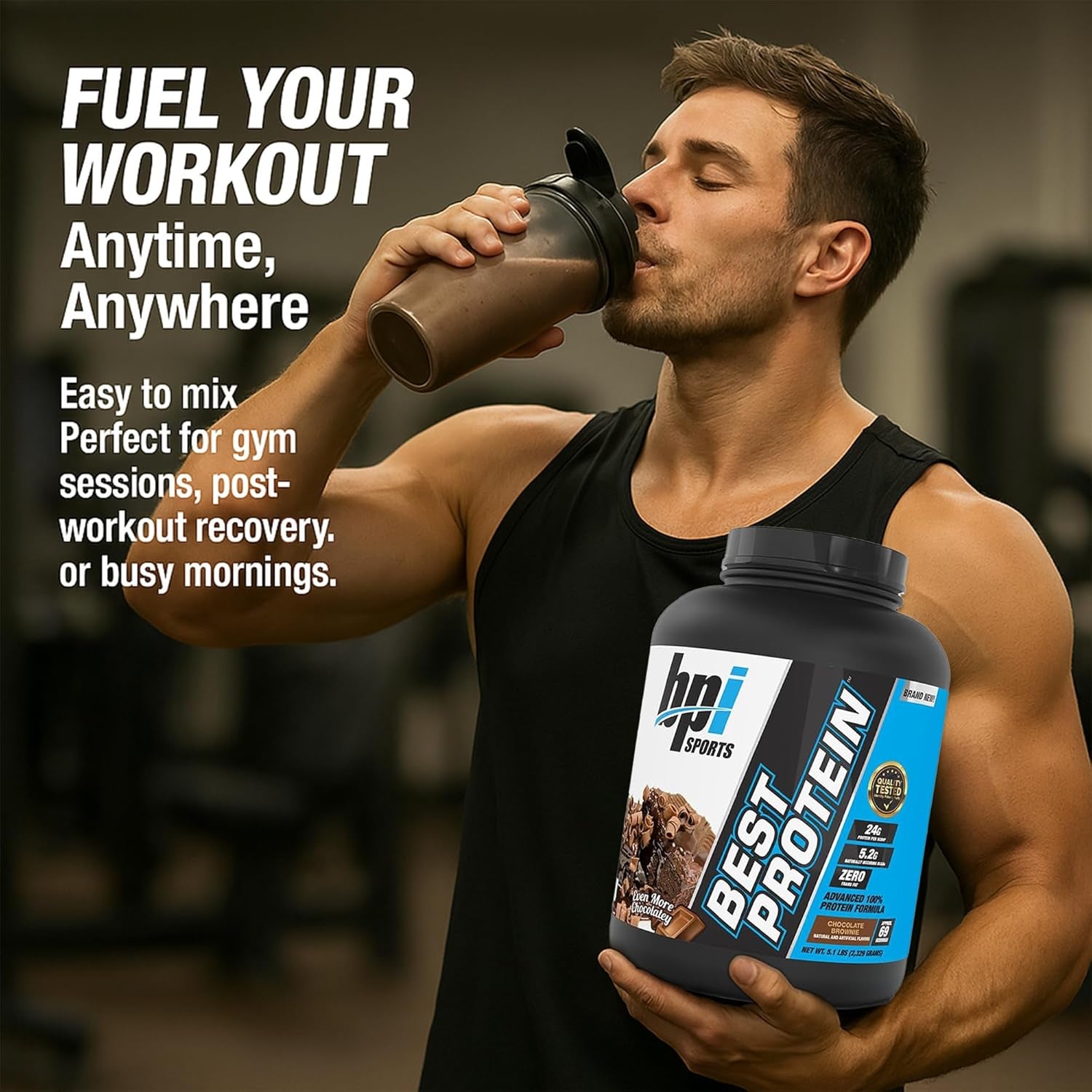Best Protein – 100% Whey Protein Powder – Muscle Growth, Recovery, Meal Replacement – No Fillers, Gluten Free – Best Protein Powder for Men & Women | Chocolate Brownie – 5.1 Pounds