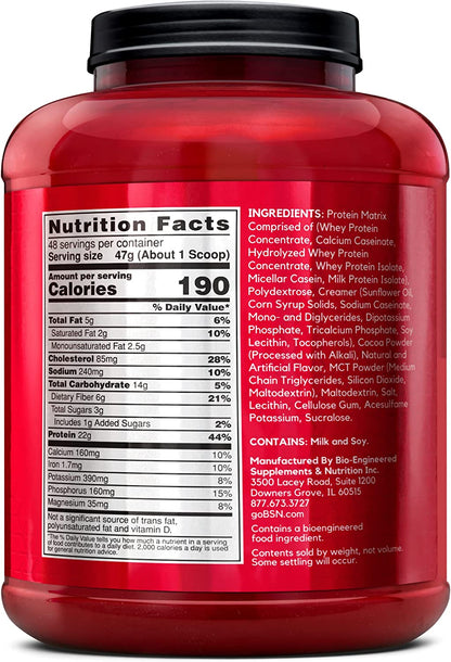 SYNTHA-6 Whey Protein Powder with Micellar Casein, Milk Protein Isolate, Chocolate Milkshake, 48 Servings (Packaging May Vary)