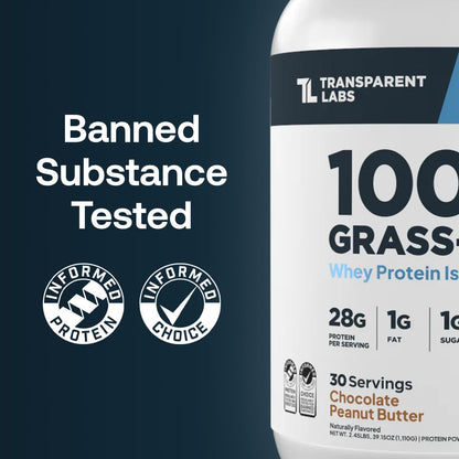 Grass-Fed Whey Protein Isolate - Naturally Flavored, Gluten Free Whey Protein Powder with 28G of Protein per Serving & 9 Amino Acids - 30 Servings, French Vanilla