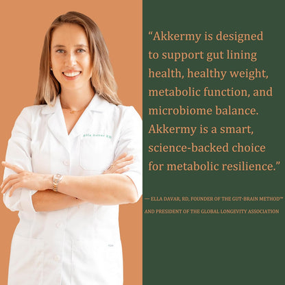 Akkermansia Probiotic for Appetite & Craving Control | Increases GLP-1 & Boosts Healthy Weight | 60 Day Supply | Made in USA | Bacillus Coagulans, B2, D3 & Chromium | SIBO Friendly, Vegan, Gluten Free