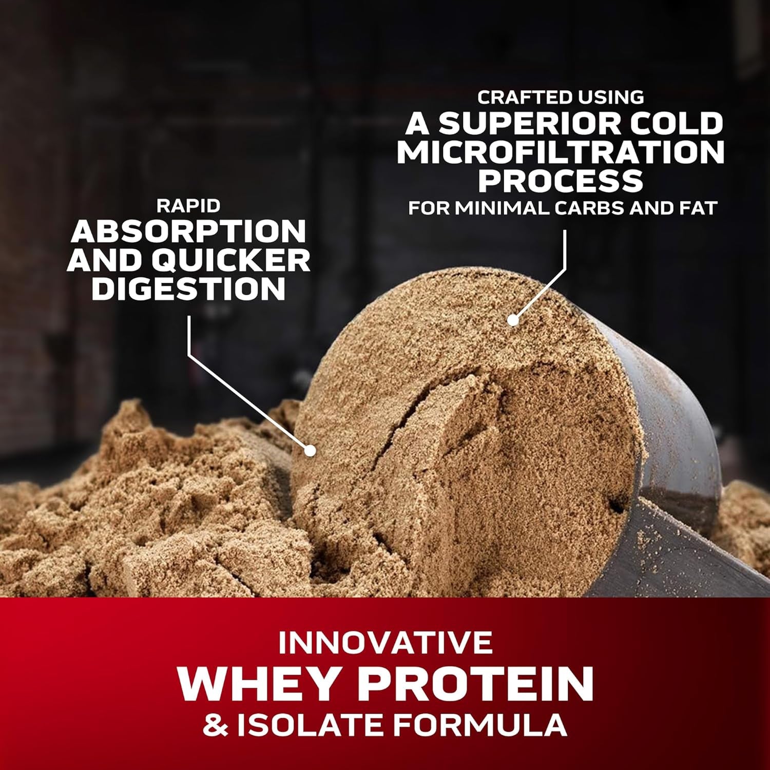 Whey Protein Powder (Double Rich Chocolate, 8LB) - Nitro-Tech Whey Protein Isolate Smoothie Mix for Lean Muscle & Recovery - 24G of Whey Gold Protein for Women & Men - Packaging May Vary