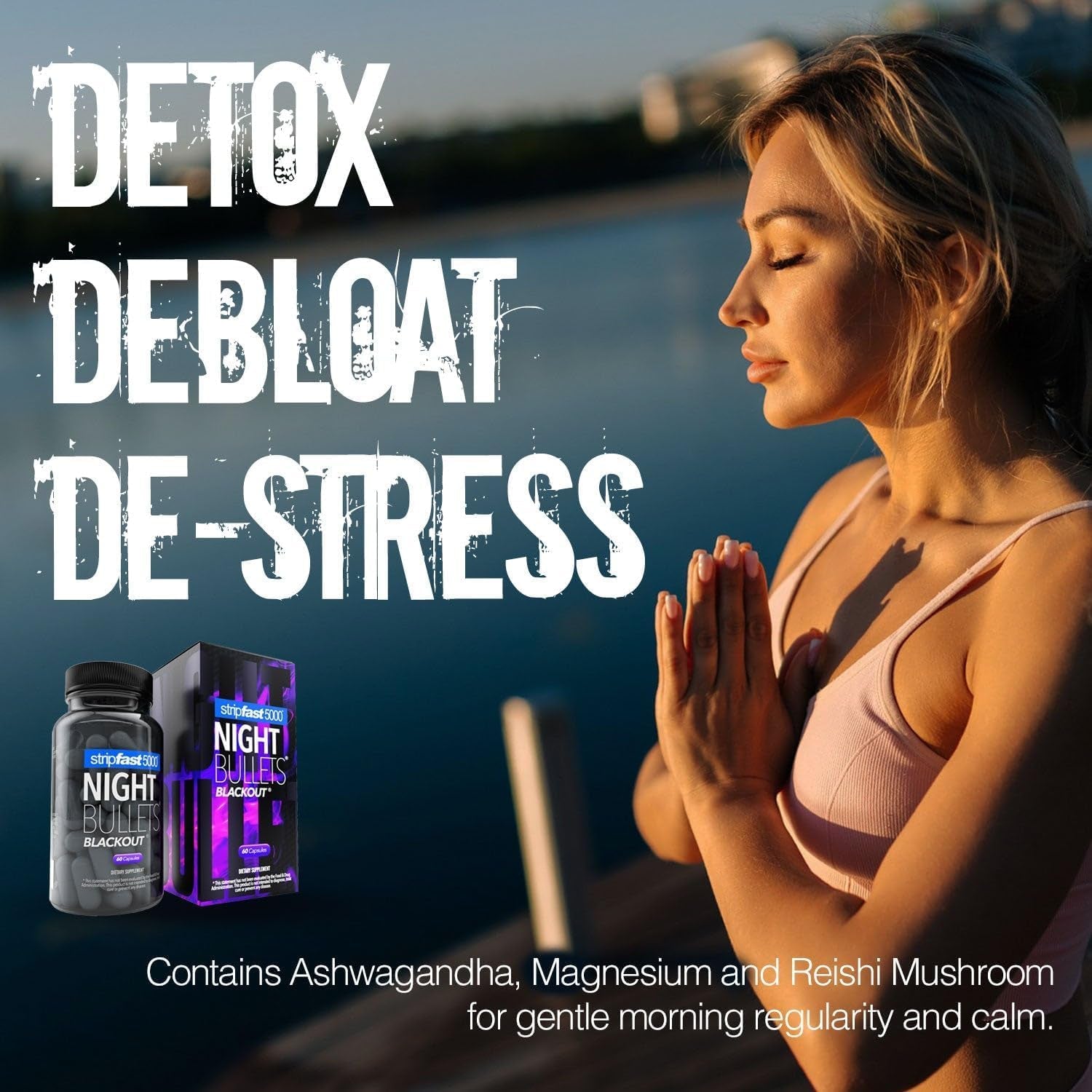 Night Bullet Capsules for Women and Men - 60 Count