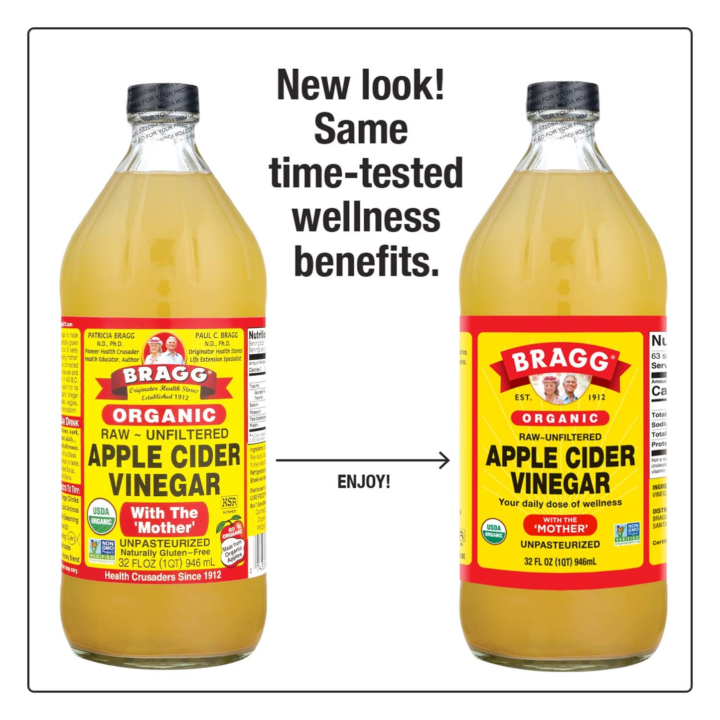 Organic Apple Cider Vinegar, Raw, Unfiltered, with the Mother, 32 Ounce (Pack of 12)