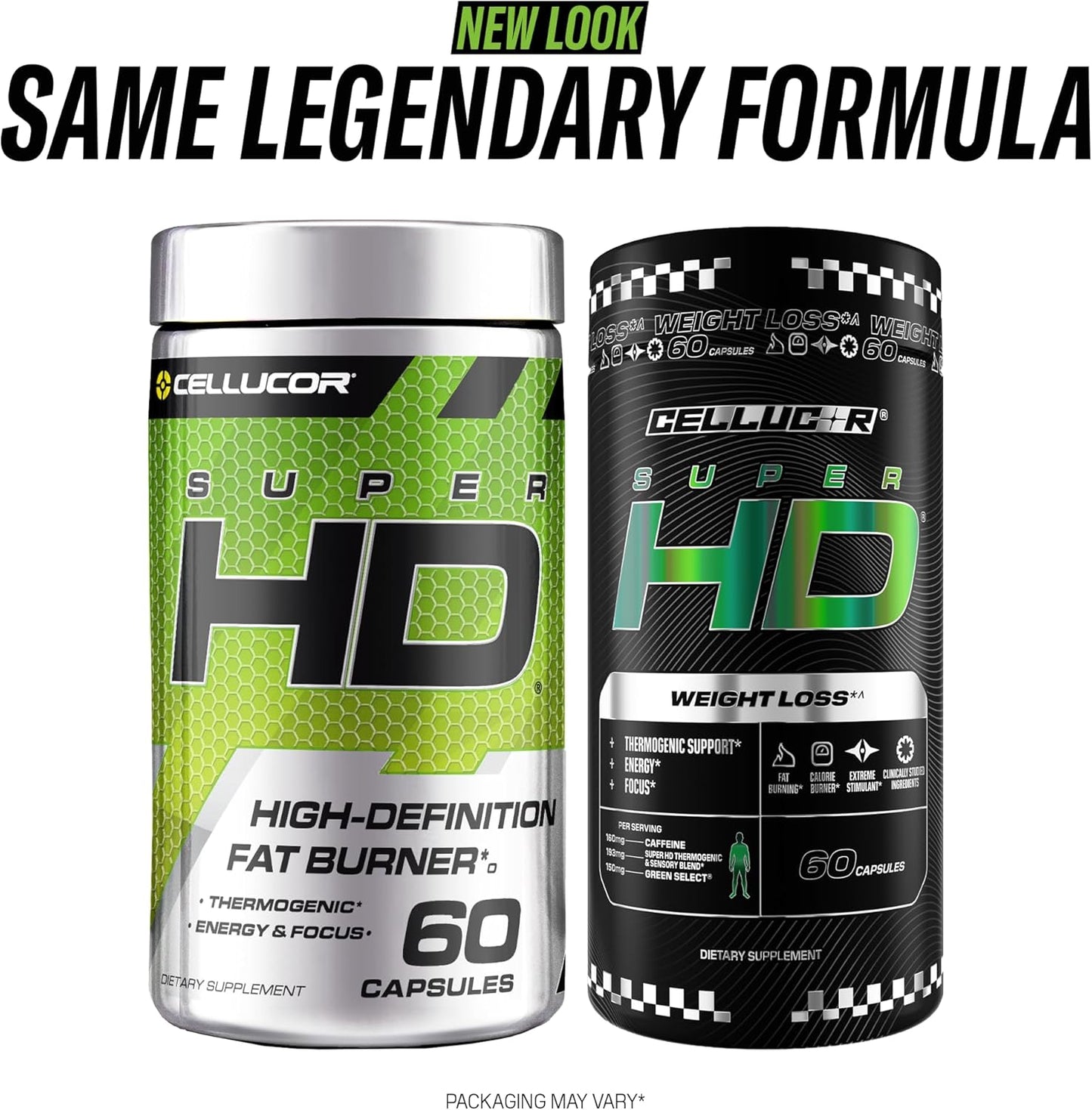 Superhd Thermogenic Fat Burner Weight Loss Supplement, Appetite Suppressant, & Energy Booster Capsimax, Green Tea Extract, 160Mg Caffeine & More 60 Capsules (Packaging May Vary)