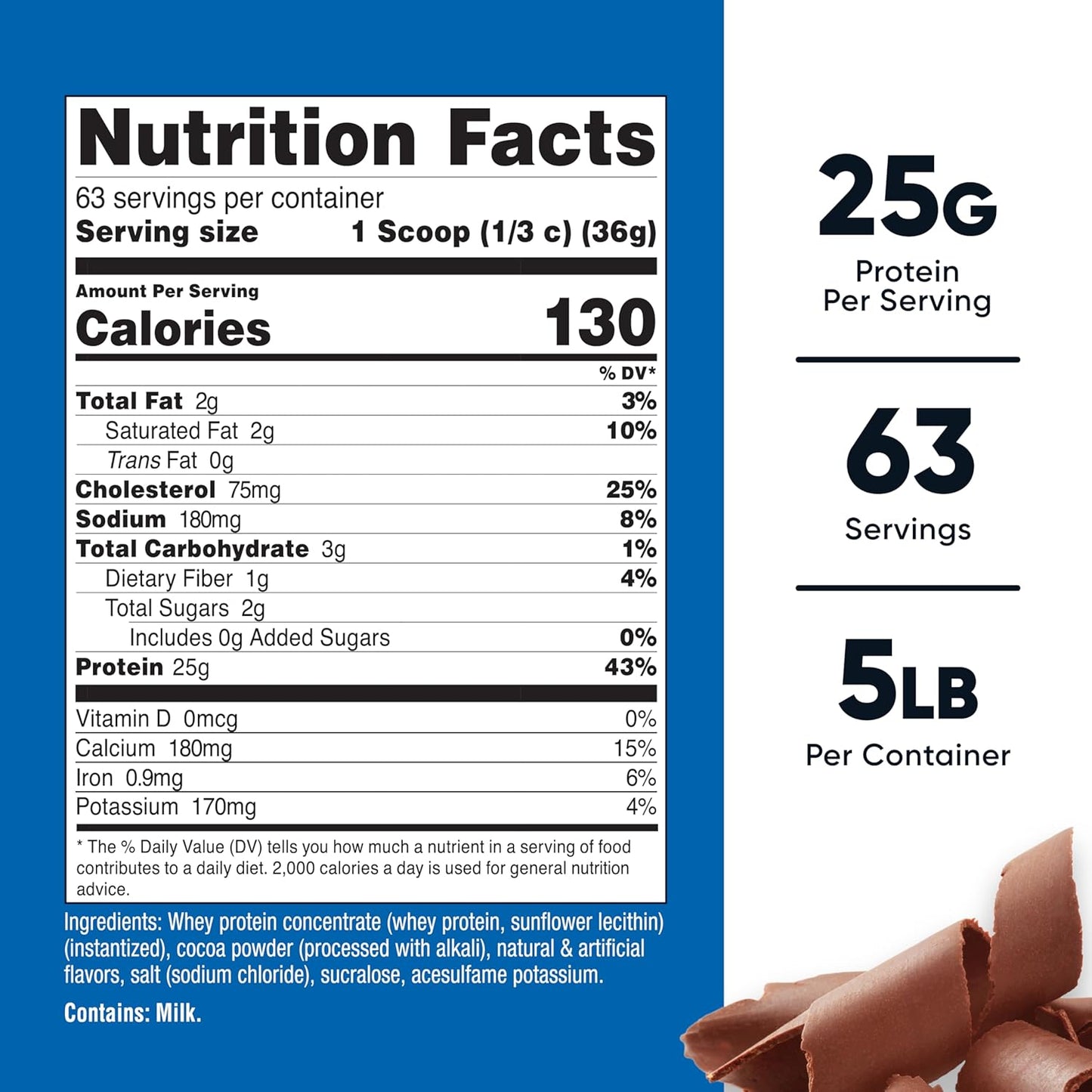 Whey Protein Concentrate (Chocolate) 5LBS