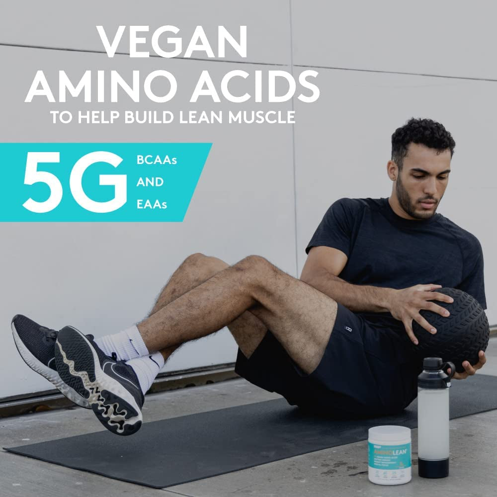 RSP Vegan Aminolean – All-In-One Natural Pre Workout, Amino Energy, Weight Management with Bcaas, Complete Vegan Preworkout Powder, Pineapple Coconut