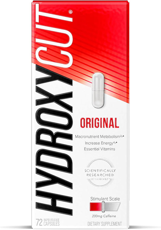 Original - 72 Rapid-Release Capsules - 200 Mg Caffeine - Boost Metabolism, Burn Calories, Increase Energy - for Women & Men
