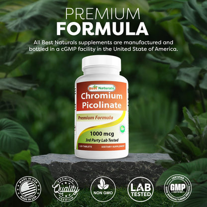 Chromium Picolinate 1000 Mcg 120 Tablets