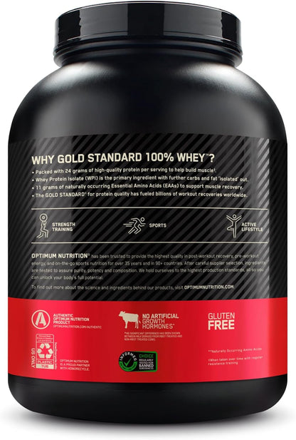Gold Standard 100% Whey Protein Powder, Vanilla Ice Cream, 5 Pound (Packaging May Vary)